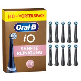 Oral-b iO Gentle Care tandbørstehoveder, 10 stk - Sort