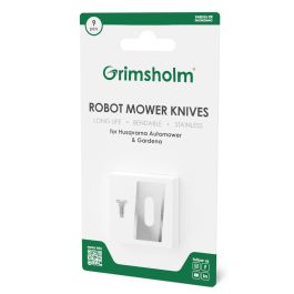 9 Turn-Around knive til Husqvarna Automower, Gardena, McCulloch - rustfri stål inkl. skruer