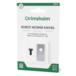12 knive til Scheppach RoboCut L500, XL600, XXL900 - rustfri stål inkl. skruer