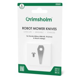 9 knive til Bosch Indego - rustfri stål inkl. skruer