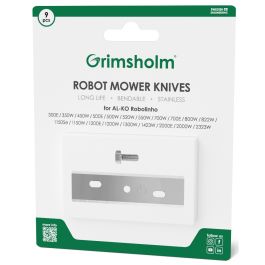 9 knive til AL-KO Robolinho (E models) - rustfri stål inkl. skruer