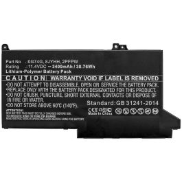 Batteri til Dell 38,76Wh 11,4V 3400mAh