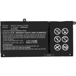 Batteri til Dell 38,81Wh 11,25V 3450mAh