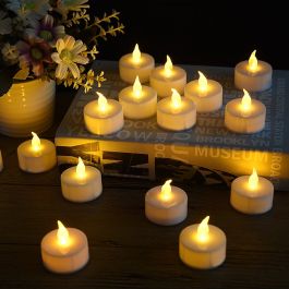 24 stk. LED fyrfadslys - Hvid