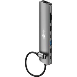 USB-C 3.2 Hub 8-port - HDMI/RJ45/SD - grå - 0,1m