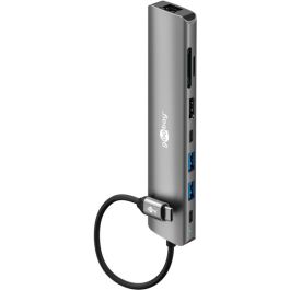 USB-C 3.2 Hub 8-port - HDMI/RJ45/SD - 4K@60Hz - grå - 0,1m