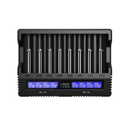 Xtar VC8S oplader til 8 stk. Li-ion og NiMH batterier