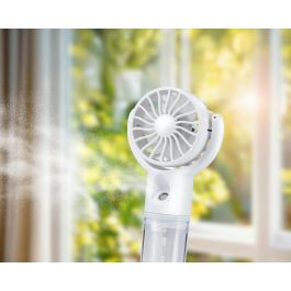 Transportabel og opladelig ventilator med befugter