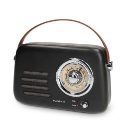 Nedis FM/AM-radio, opladelig, bluetooth, AUX, USB port
