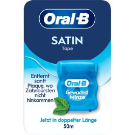 Oral-B Satin Tape Mint tandtråd, vokset, 50 m