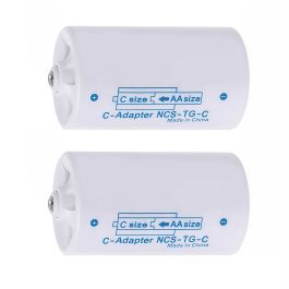 AA batteri til C størrelse batteriadapter - 2 stk.