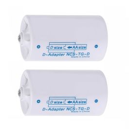 AA batteri til D størrelse batteriadapter - 2 stk.