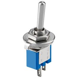 Sub miniature toggle switch - ON-OFF, 2 pin, blå housing