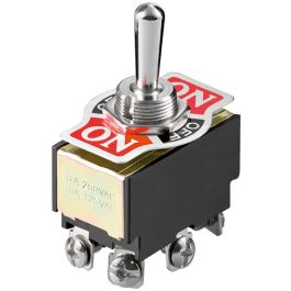 Miniature toggle switch - 1 stk. med 2x ON-OFF-ON, screw version