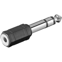 Audio adapter 6,35mm han (3-pin, stereo) til 3,5mm hun (3-pin, stereo)