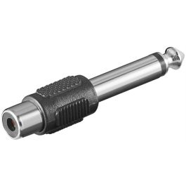 Audio adapter 6,35mm han (2-pin, mono) til RCA hun