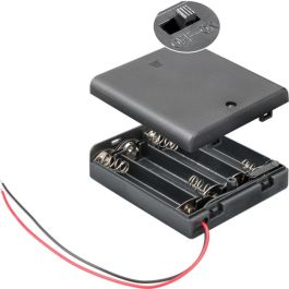 4x AA (Mignon) batteriholder (serieforbundet)