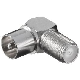 vinkel Adapter: F hun - koxial han 90° - Zink
