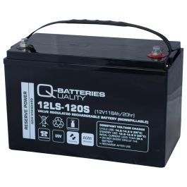 Q-Batteries 12LS-120S / 12V - 118Ah 10-års AGM batteri