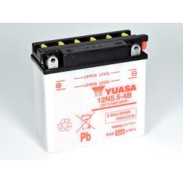 Yuasa 12N5.5-4B (Uden Syre) 12V Batteri til Motorcykel