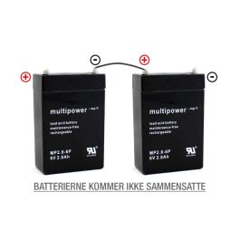 Multipower 12V 2.8Ah (2 x 6V)
