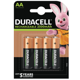 Duracell AA / HR6 / R06 / 2500 mAh Genopladelige batterier (4 stk.)