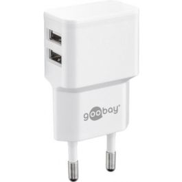 Goobay Dobbelt USB lader 12W - hvid