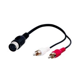 DIN / RCA adapter kabel 0,2m
