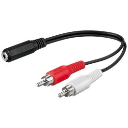 3,5mm 2x RCA adapter kabel 0,2m