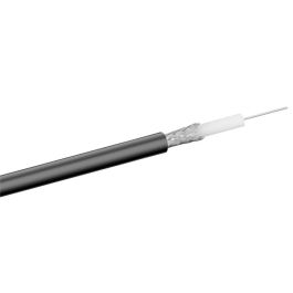 RG 58 Koax kabel, 2x afskærmet, 100 m, sort,