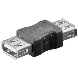 USB-A Hun 2.0 til USB-A Hun adapter, sort