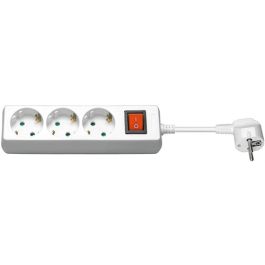 Stikdåse med tænd/sluk & schuko 1.5 m, hvid