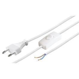 Euro Ledning, sammel selv, med tænd/sluk, 1.5 m, hvid