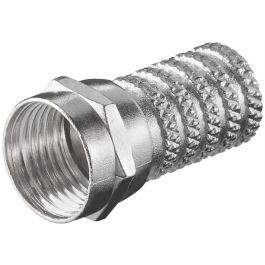 Skrue-på F stik 6,0mm - Zink-nikkel