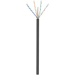 CAT 6 netværkskabel, U/UTP, sort, 100m kabelrulle