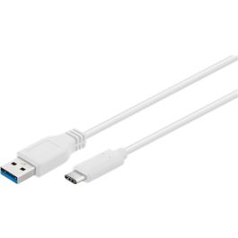 USB-A 3.0 til USB-C lade- og datakabel, hvid, 1m