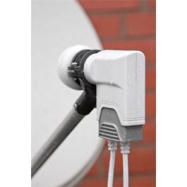 Universal Tvilling LNB, grå-hvid