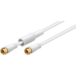 SAT kabel flad, Vejrbestandig, hvid, 10m
