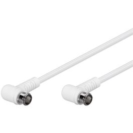 SAT kabel vinkel, F-Stik - hurtigtilslutning, hvid, 1,5m