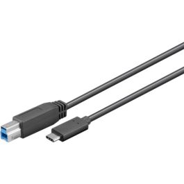 USB-B 3.0 til USB-C lade- og datakabel, sort, 1m