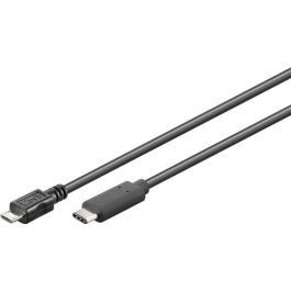USB-C 3.1 til Micro USB lade- og datakabel, sort, 0,6 m