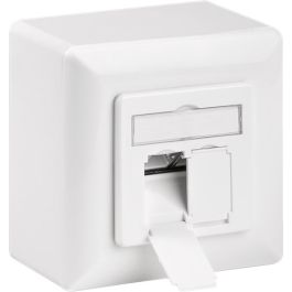 CAT 6a Universal vægudtag inkl. ramme, hvid