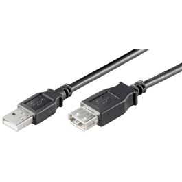 USB-A 2.0 forlængerkabel, sort, 0,3m