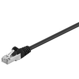 CAT 5e patchkabel, SF/UTP, sort, 1m