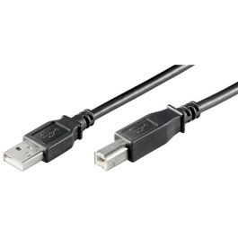 USB-A 2.0 til USB-B datakabel, sort, 1,8m