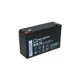 Q-Batteries 6LS-12 6V 12Ah AGM batteri VdS-Godkendt