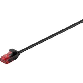 CAT 6 Tynd patchkabel U/UTP,sort, 0,15m