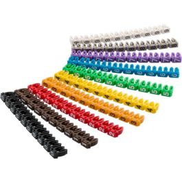 Kabel markeringsklips - Tal 0-9 for kabler med diameter op til 2,5mm