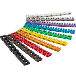 Kabel markeringsklips - Tal 0-9 for kabler med diameter op til 4mm
