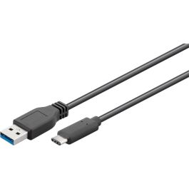 USB-A 3.0 til USB-C lade- og datakabel, sort, 3m
